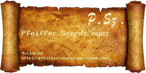 Pfeiffer Szerénusz névjegykártya